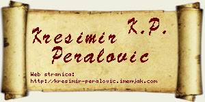 Krešimir Peralović vizit kartica